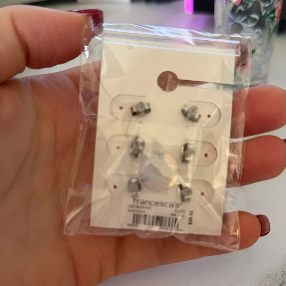 Francesca’s collection Dana Stainless Steel Crystal Stud Set - Picture 3 of 4